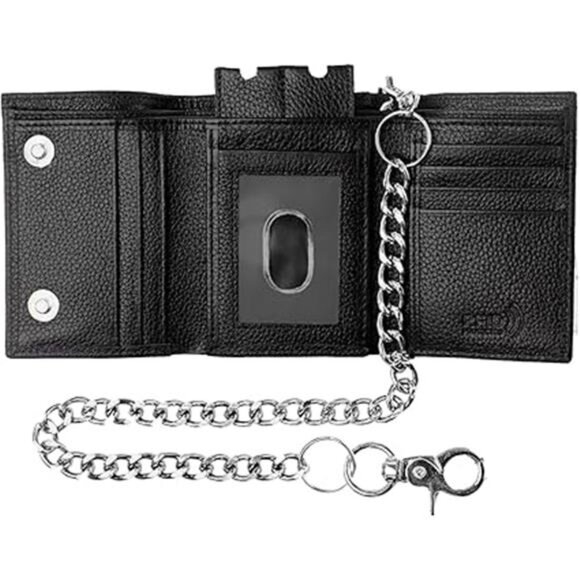 Mens Wallets Black Trifold Rfid Protection Trifold Wallet Trifold Wallets - Picture 7 of 7